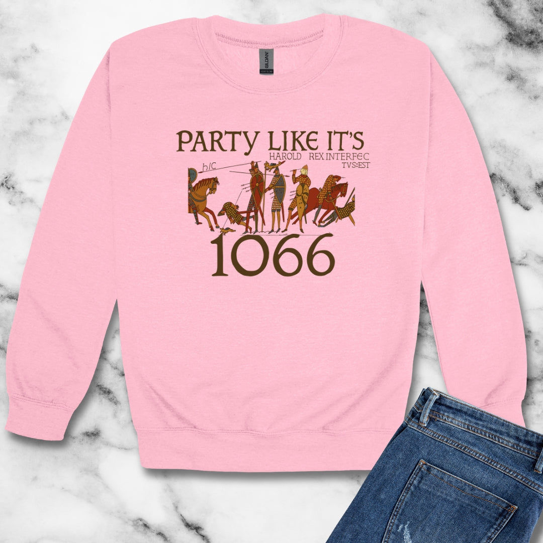 Party Like 1066 Bayeux Tapestry Unisex Heavy Crewneck Sweatshirt