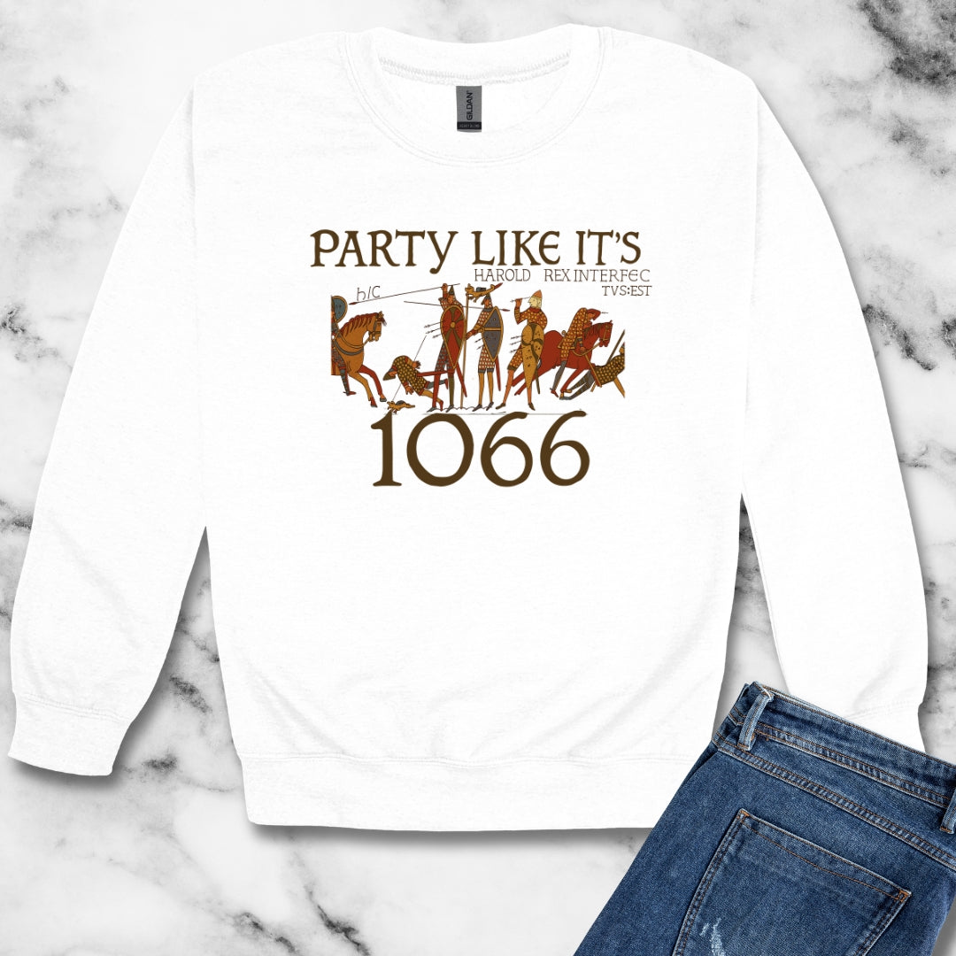 Party Like 1066 Bayeux Tapestry Unisex Heavy Crewneck Sweatshirt