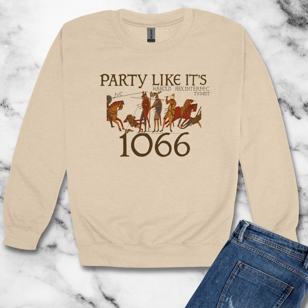 Party Like 1066 Bayeux Tapestry Unisex Heavy Crewneck Sweatshirt