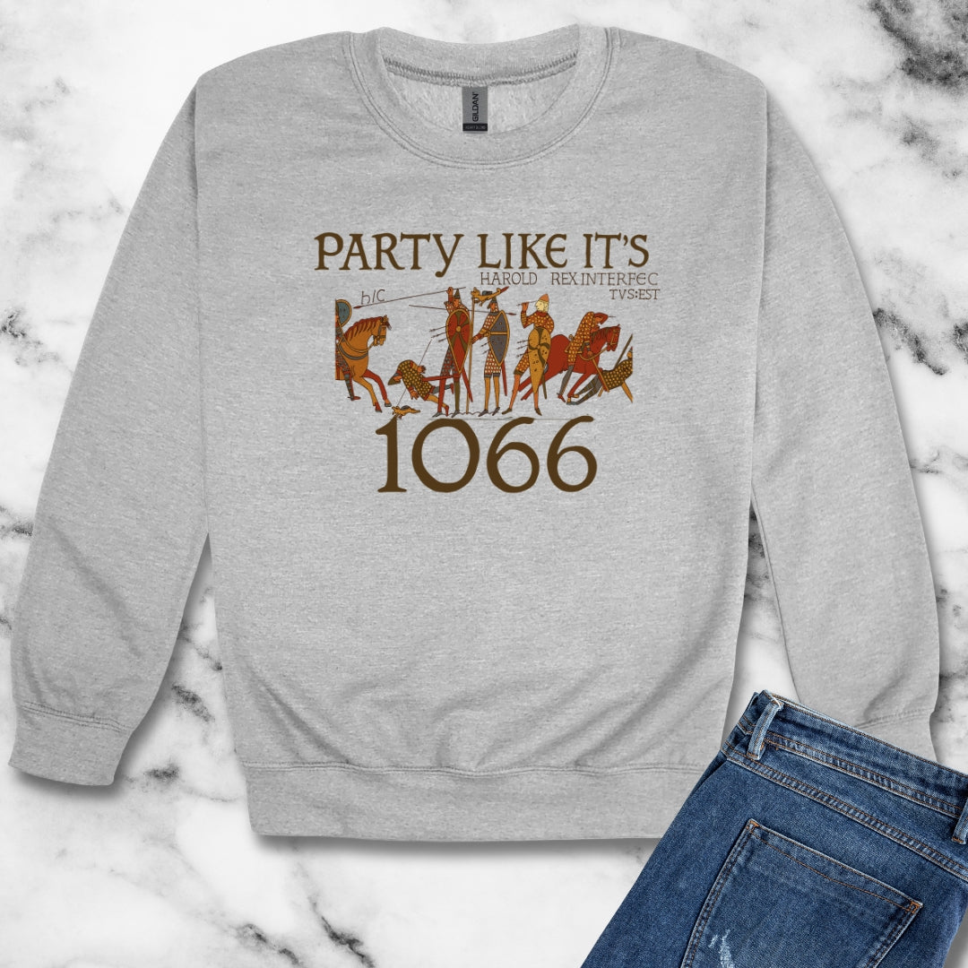 Party Like 1066 Bayeux Tapestry Unisex Heavy Crewneck Sweatshirt