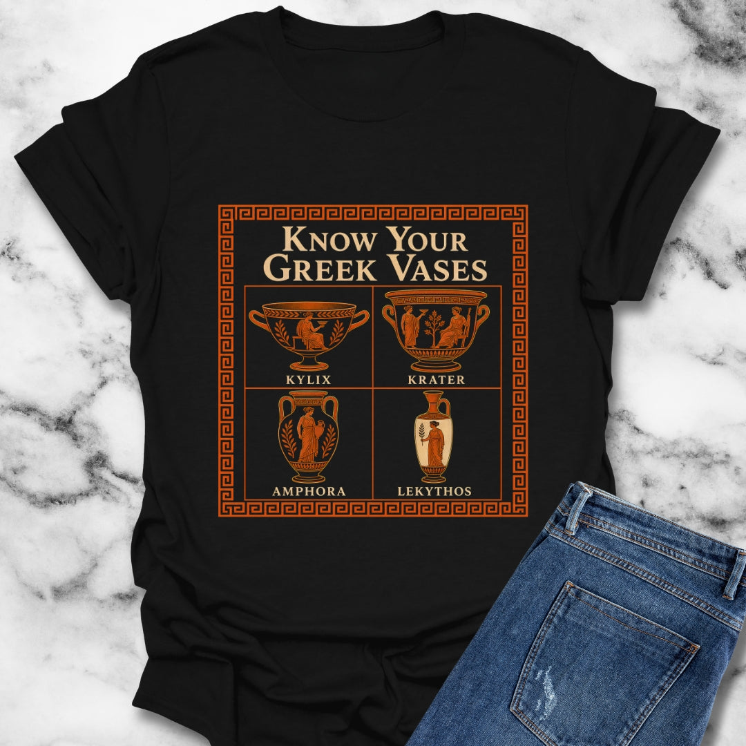 Know Your Greek Vases Red Figure Chart T-Shirt
