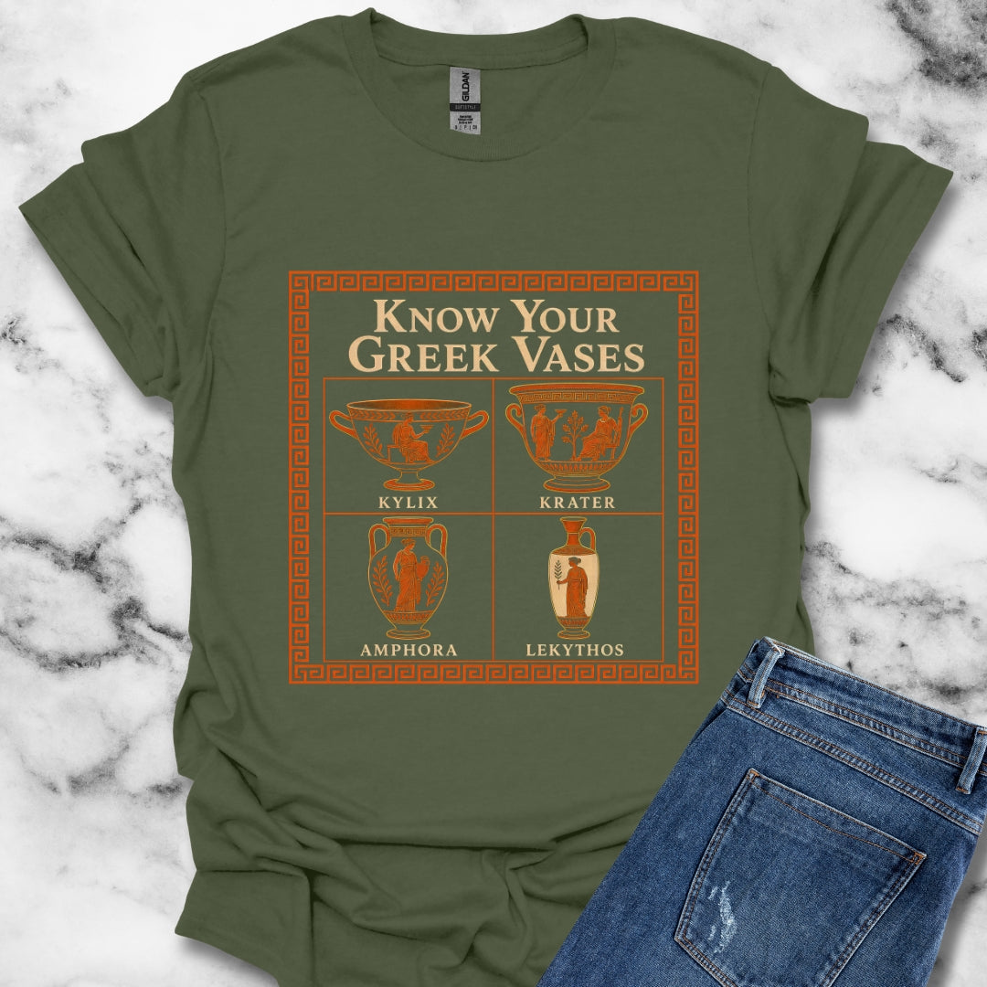 Know Your Greek Vases Red Figure Chart T-Shirt