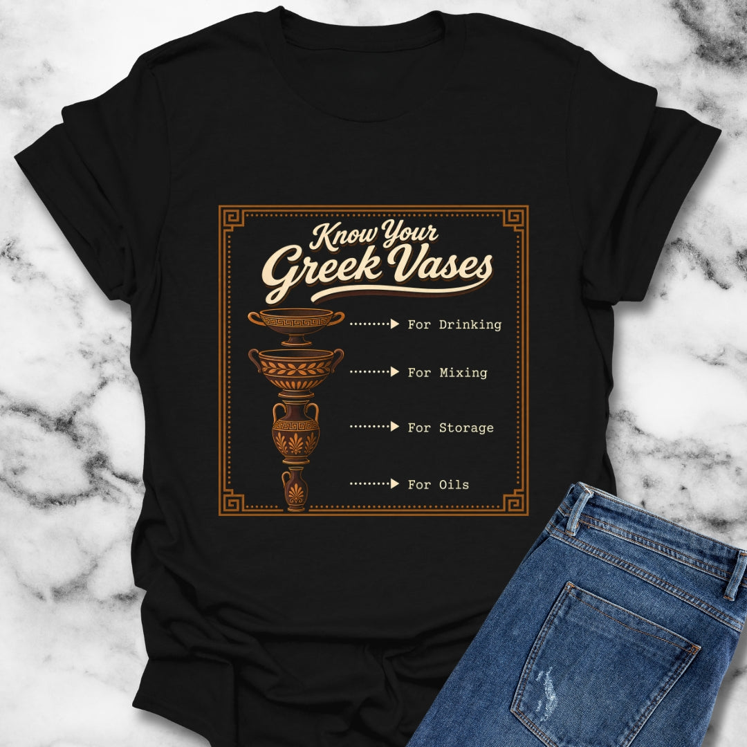 Know Your Greek Vases Coffee Menu T-Shirt