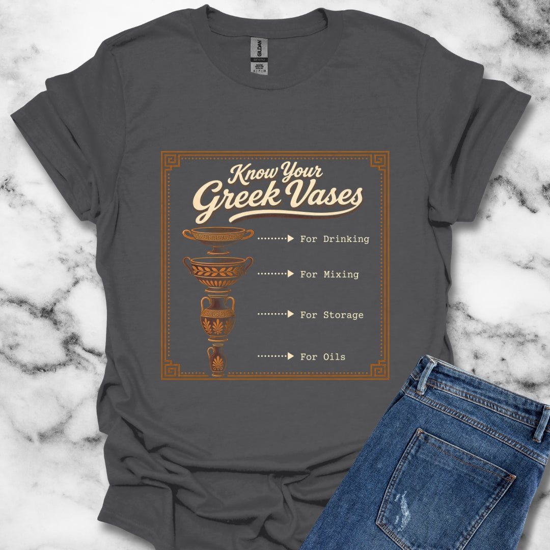 Know Your Greek Vases Coffee Menu T-Shirt