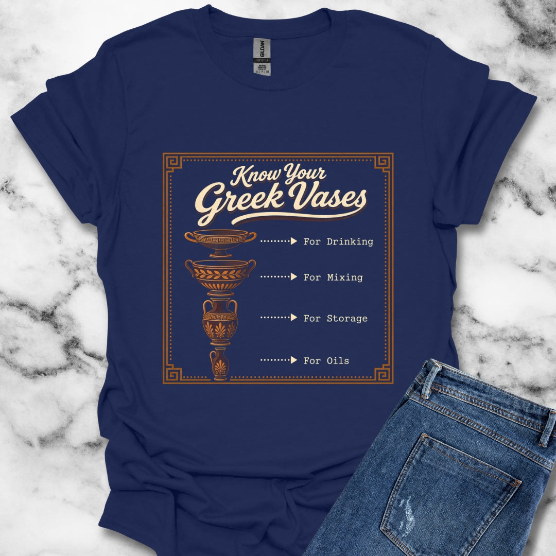 Know Your Greek Vases Coffee Menu T-Shirt