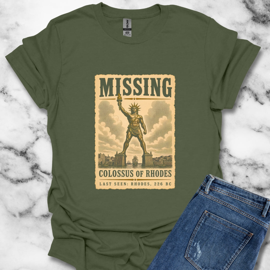 Missing Colossus of Rhodes Poster T-Shirt