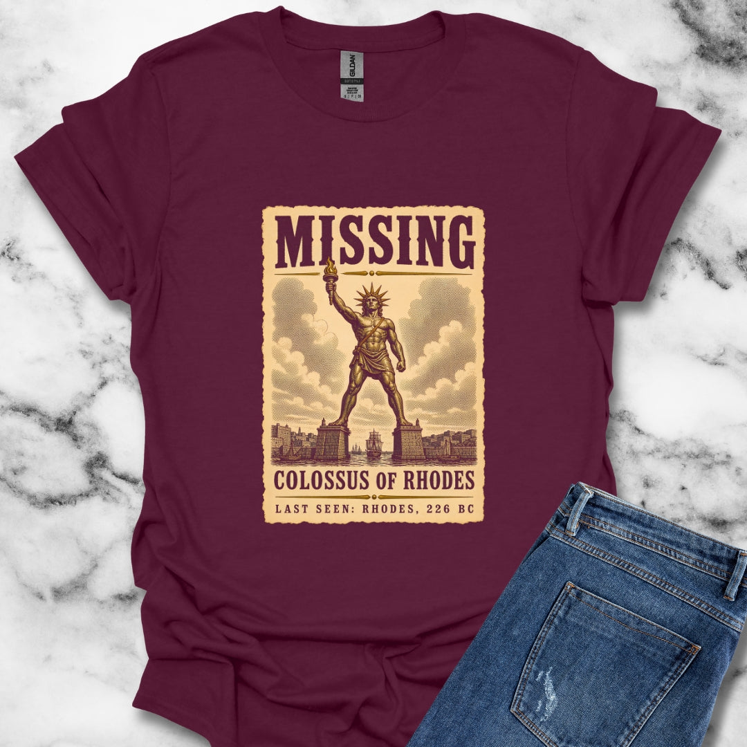 Missing Colossus of Rhodes Poster T-Shirt