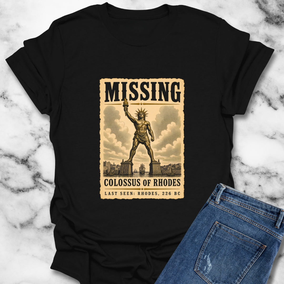 Missing Colossus of Rhodes Poster T-Shirt
