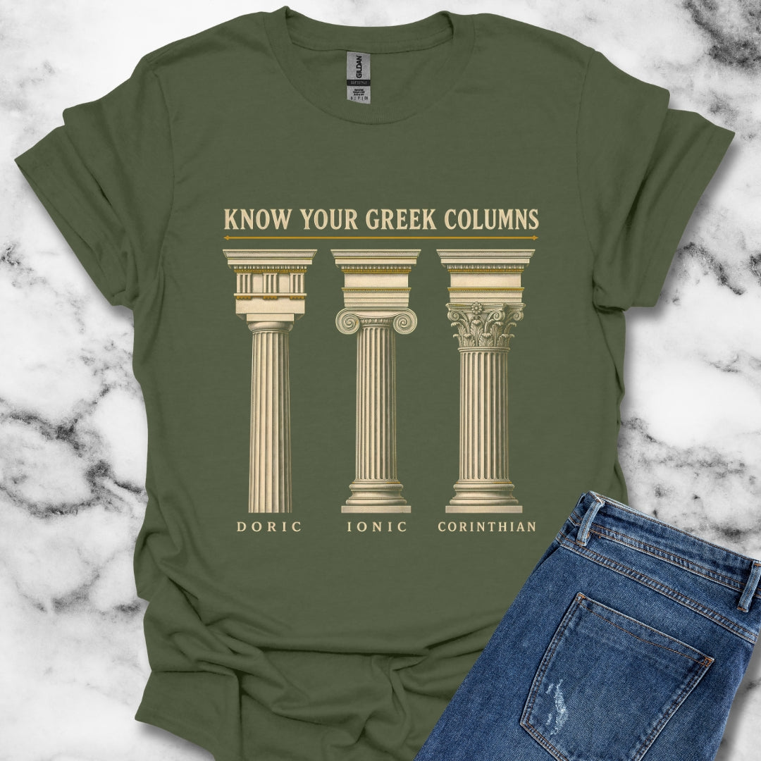 Know Your Greek Columns T-Shirt