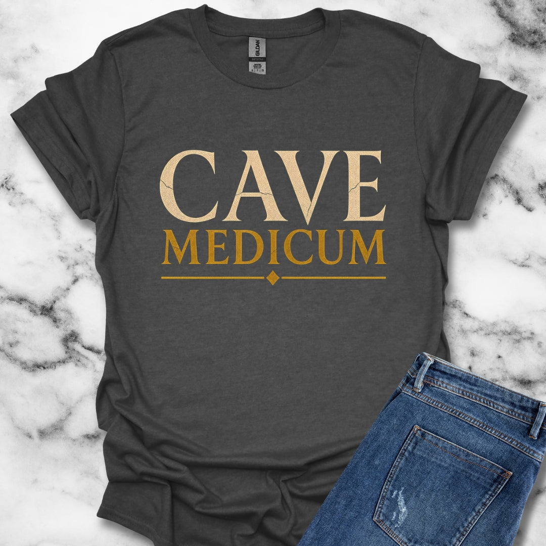 Carved Style Cave Medicum Beware the Doctor T-Shirt