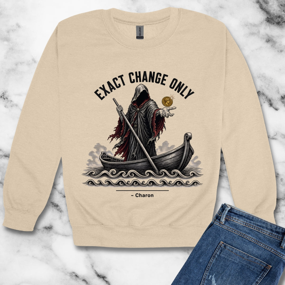 Charon Exact Change Only Unisex Heavy Crewneck Sweatshirt
