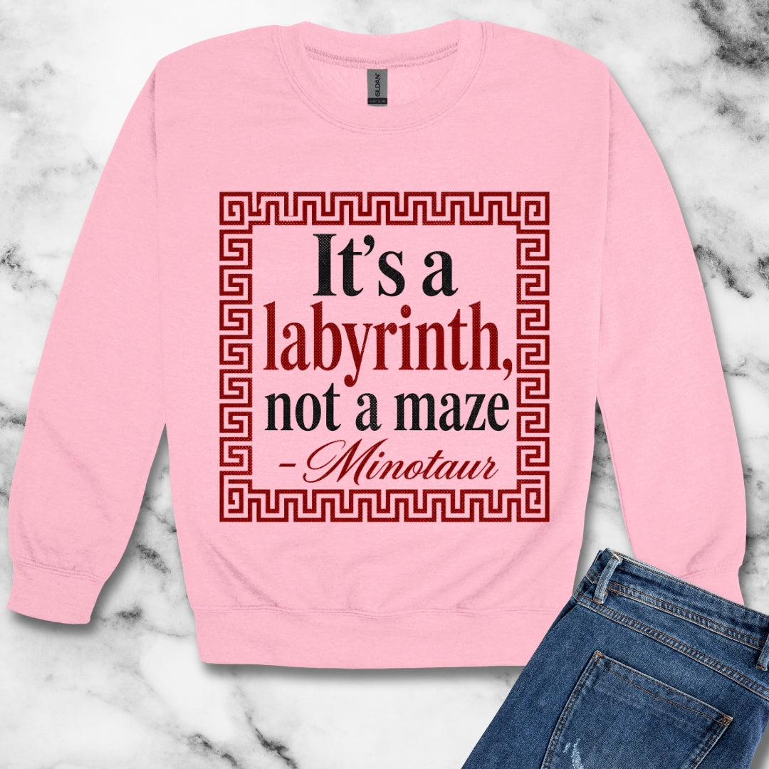 It's a Labyrinth Not a Maze Minotaur Unisex Heavy Crewneck Sweatshirt