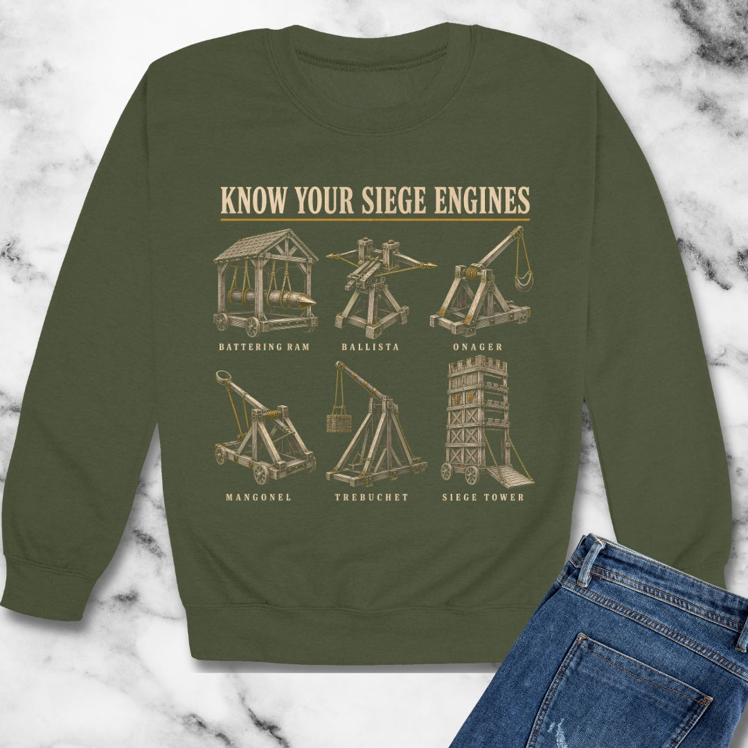 Know Your Siege Engines Unisex Heavy Crewneck Sweatshirt