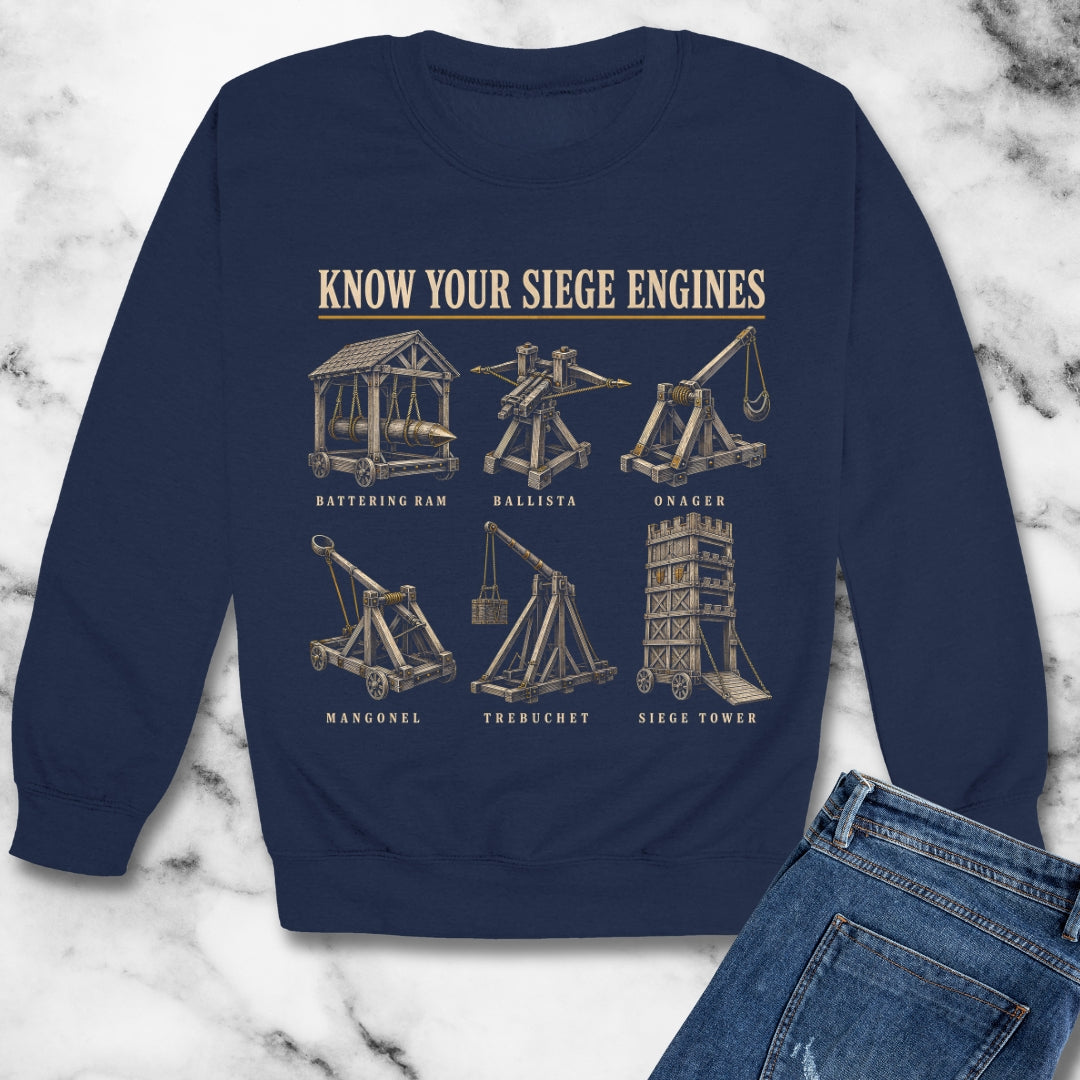 Know Your Siege Engines Unisex Heavy Crewneck Sweatshirt