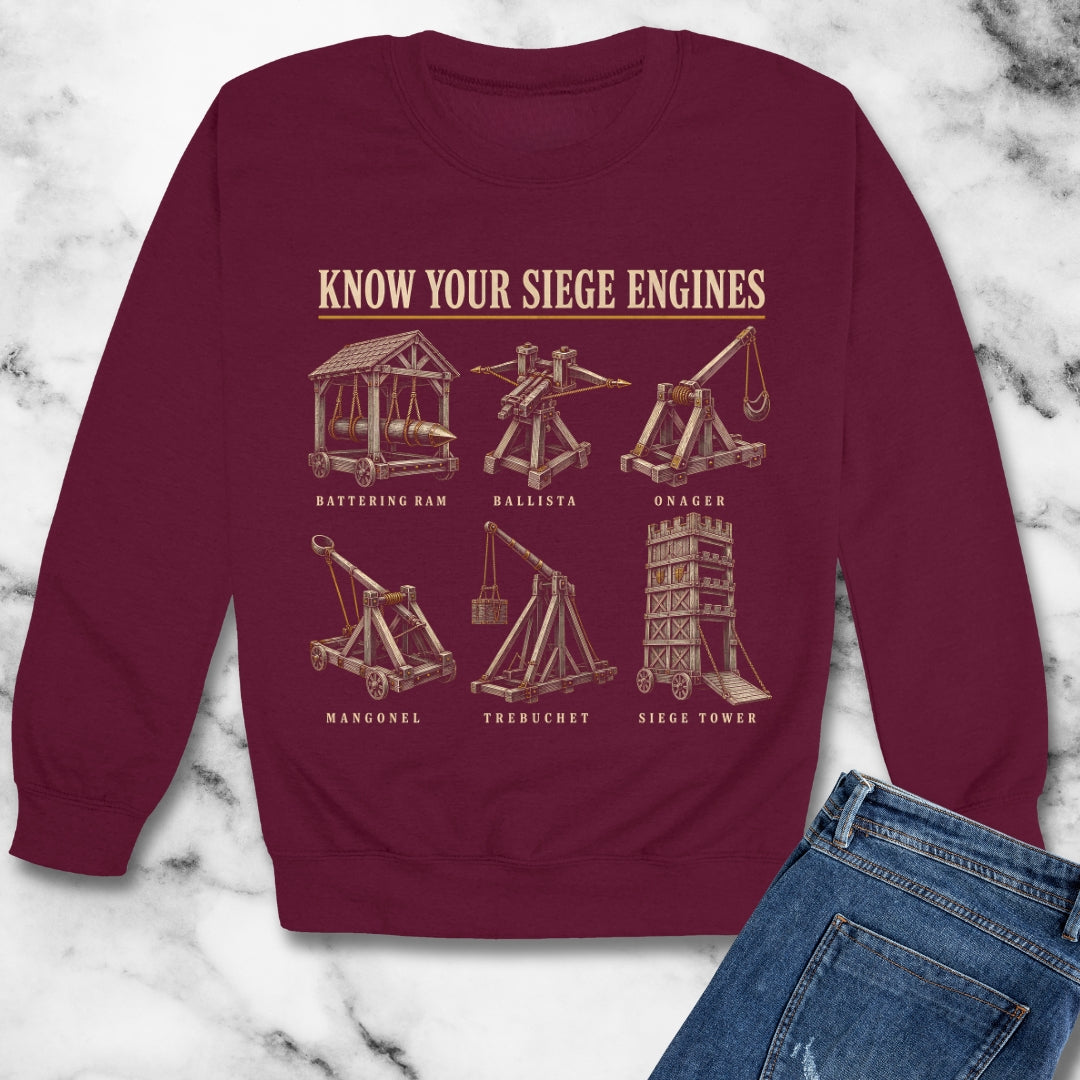 Know Your Siege Engines Unisex Heavy Crewneck Sweatshirt