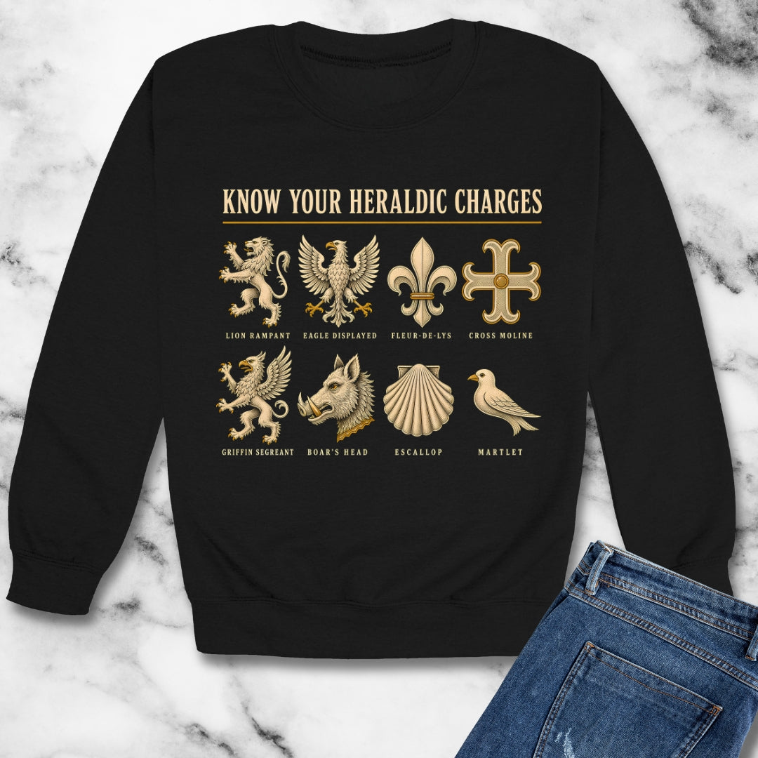 Know Your Heraldic Charges Unisex Heavy Crewneck Sweatshirt