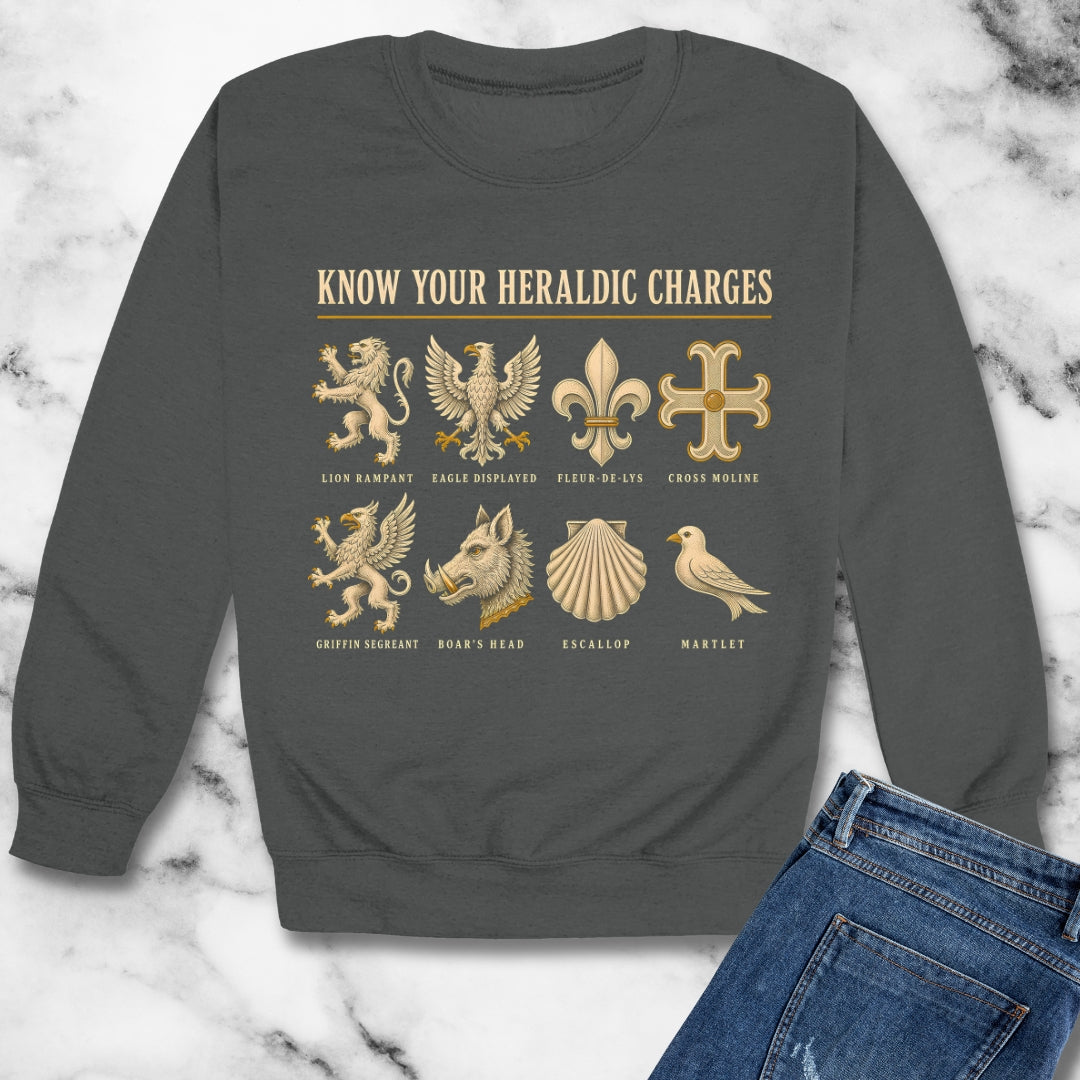 Know Your Heraldic Charges Unisex Heavy Crewneck Sweatshirt