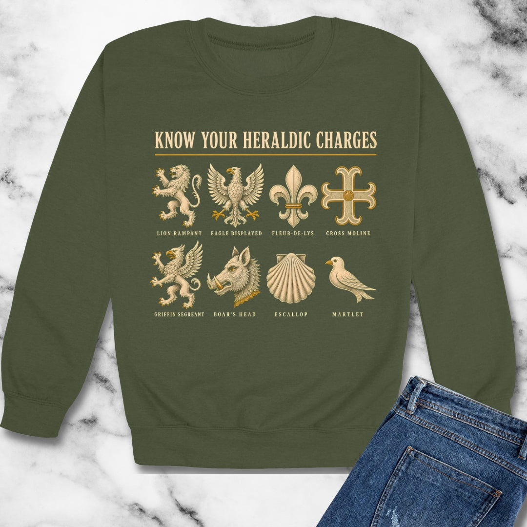 Know Your Heraldic Charges Unisex Heavy Crewneck Sweatshirt