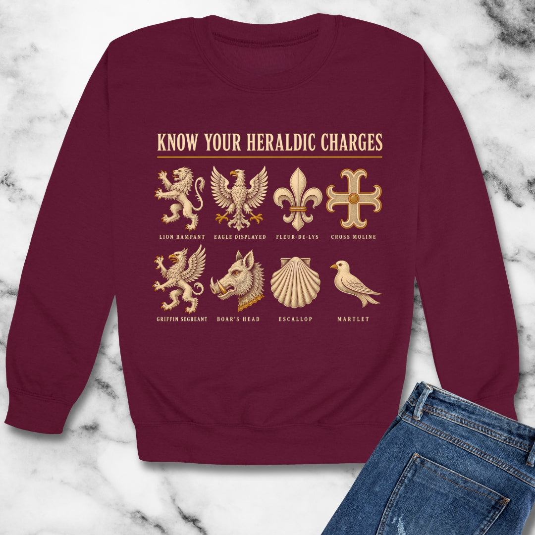 Know Your Heraldic Charges Unisex Heavy Crewneck Sweatshirt