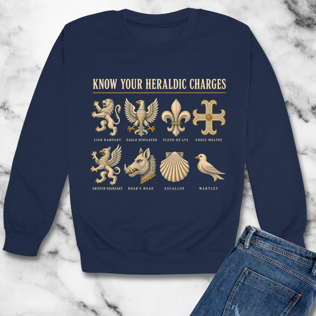 Know Your Heraldic Charges Unisex Heavy Crewneck Sweatshirt