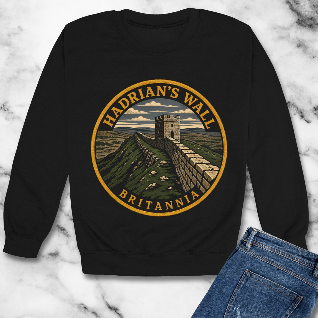 Hadrian's Wall Britannia Patch Unisex Heavy Crewneck Sweatshirt
