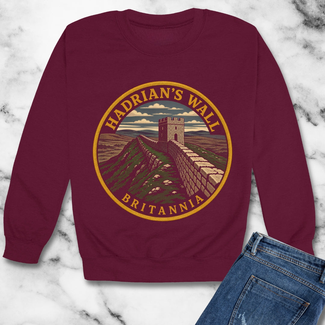Hadrian's Wall Britannia Patch Unisex Heavy Crewneck Sweatshirt