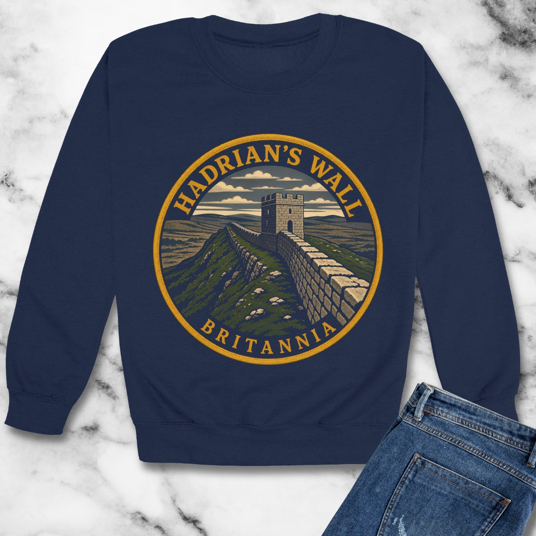 Hadrian's Wall Britannia Patch Unisex Heavy Crewneck Sweatshirt