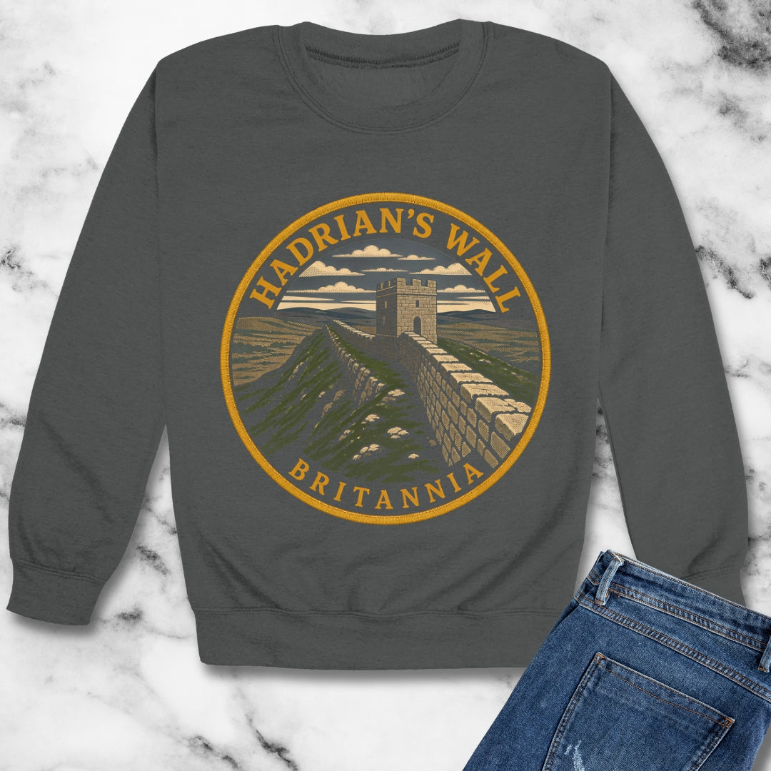 Hadrian's Wall Britannia Patch Unisex Heavy Crewneck Sweatshirt