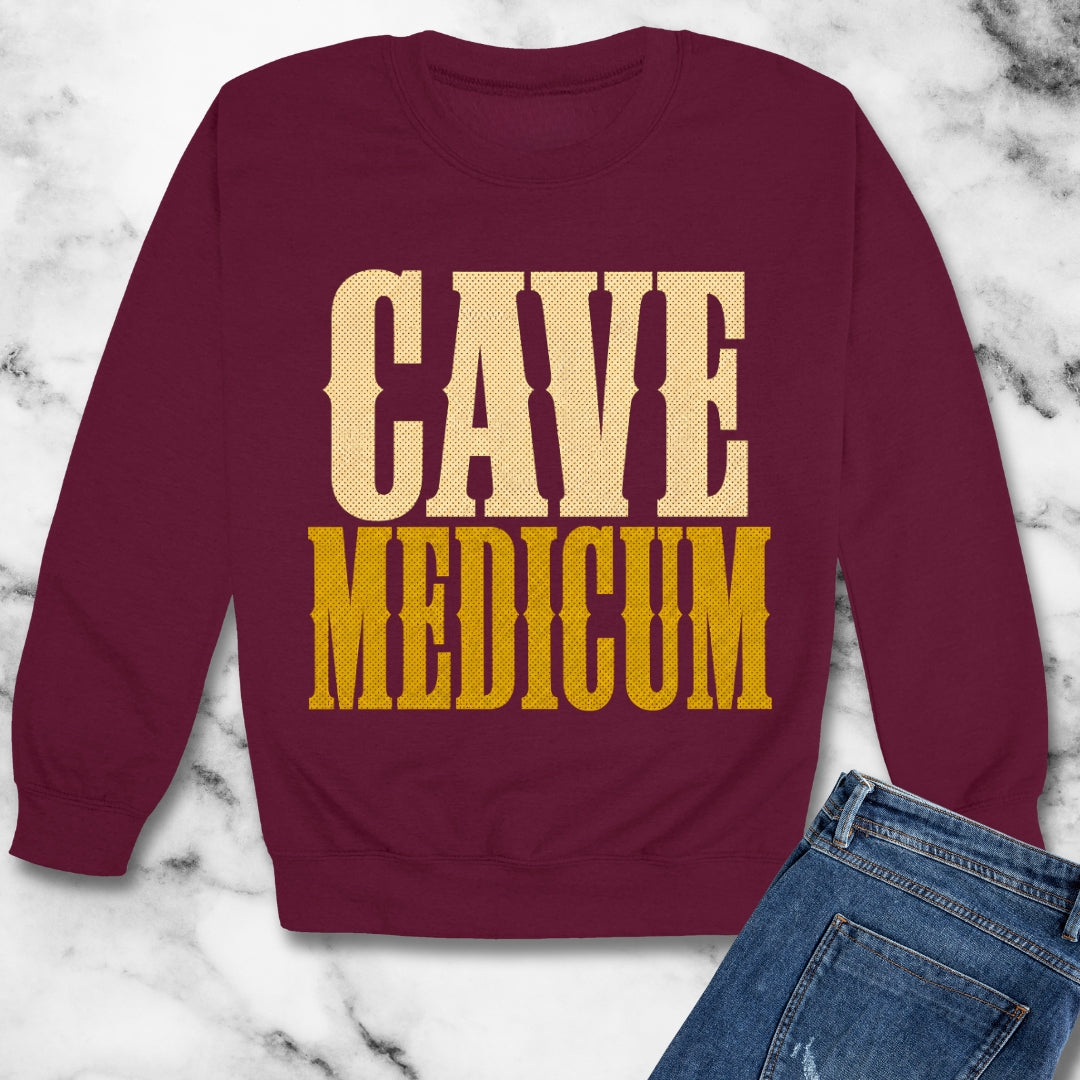 Cave Medicum Beware the Doctor Unisex Heavy Crewneck Sweatshirt