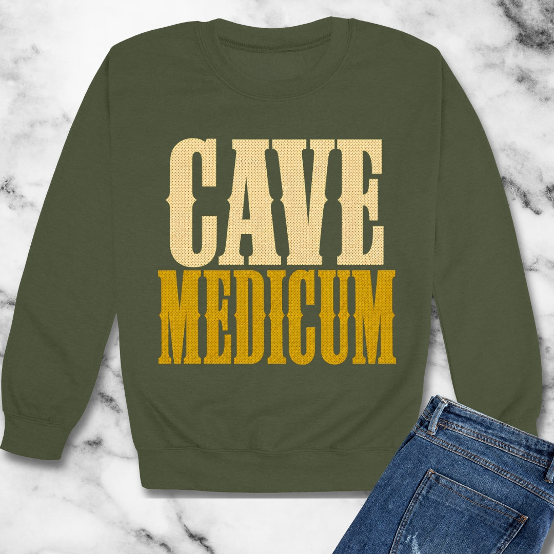 Cave Medicum Beware the Doctor Unisex Heavy Crewneck Sweatshirt
