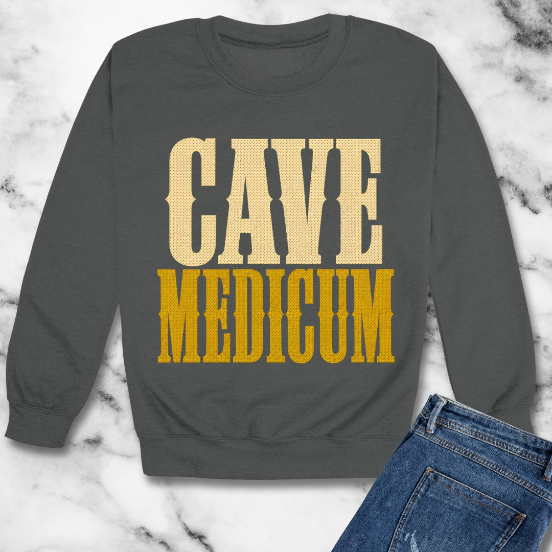 Cave Medicum Beware the Doctor Unisex Heavy Crewneck Sweatshirt