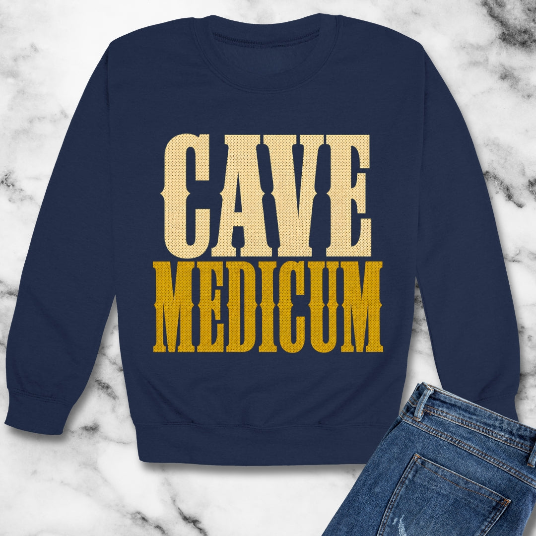 Cave Medicum Beware the Doctor Unisex Heavy Crewneck Sweatshirt