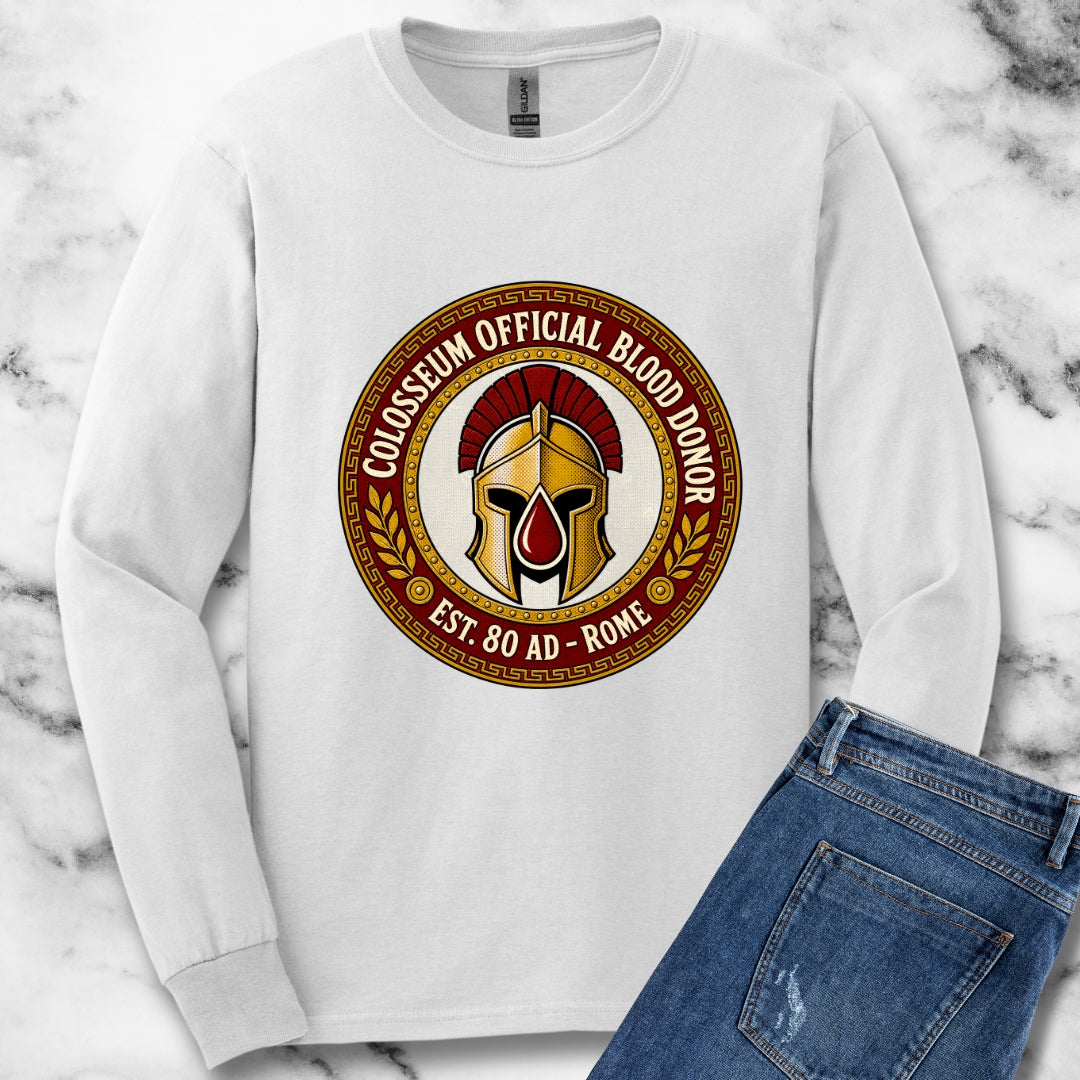 Colosseum Official Blood Donor Light Unisex Long Sleeve Tee