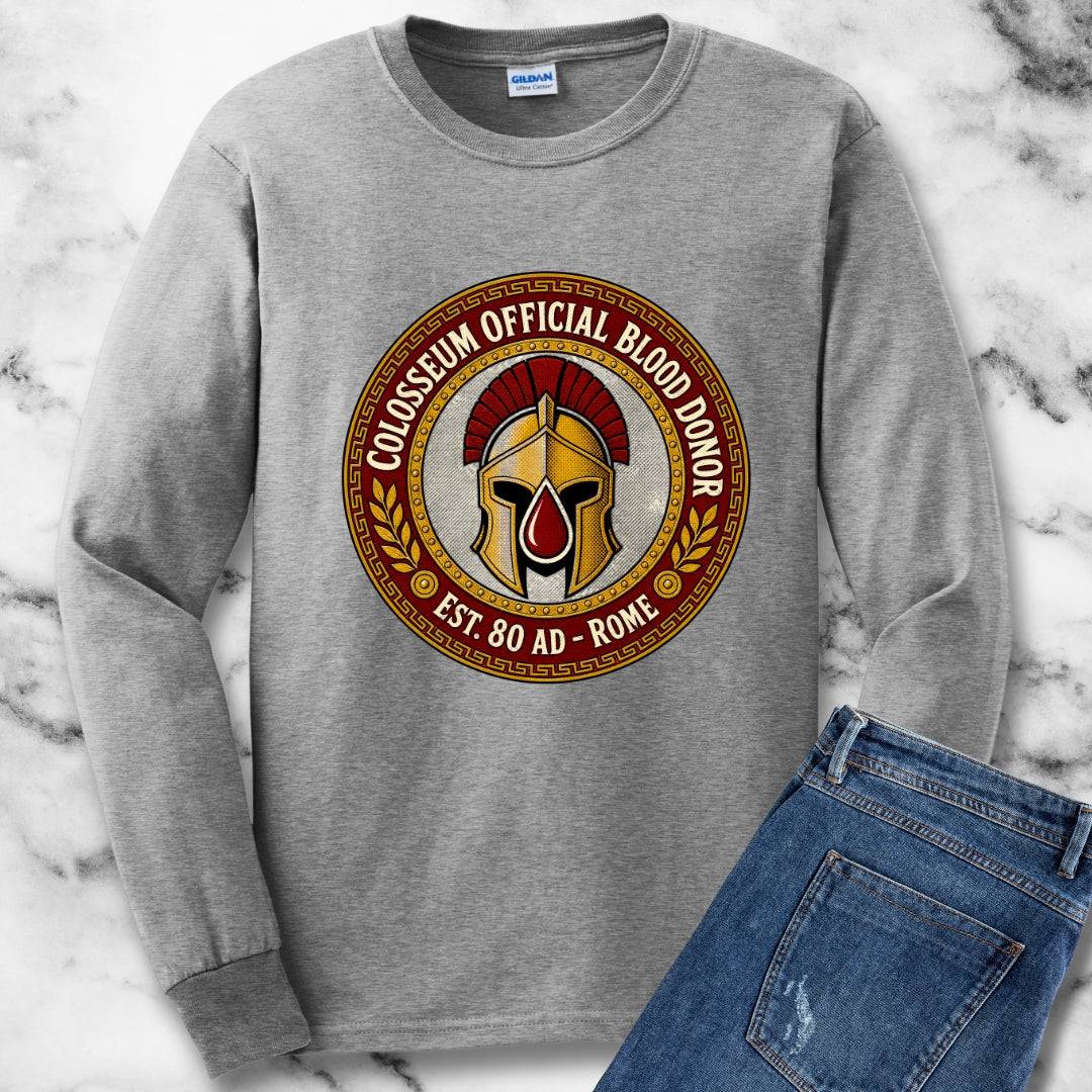 Colosseum Official Blood Donor Light Unisex Long Sleeve Tee