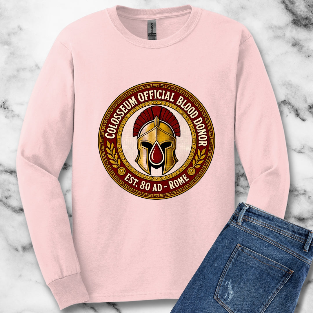 Colosseum Official Blood Donor Light Unisex Long Sleeve Tee