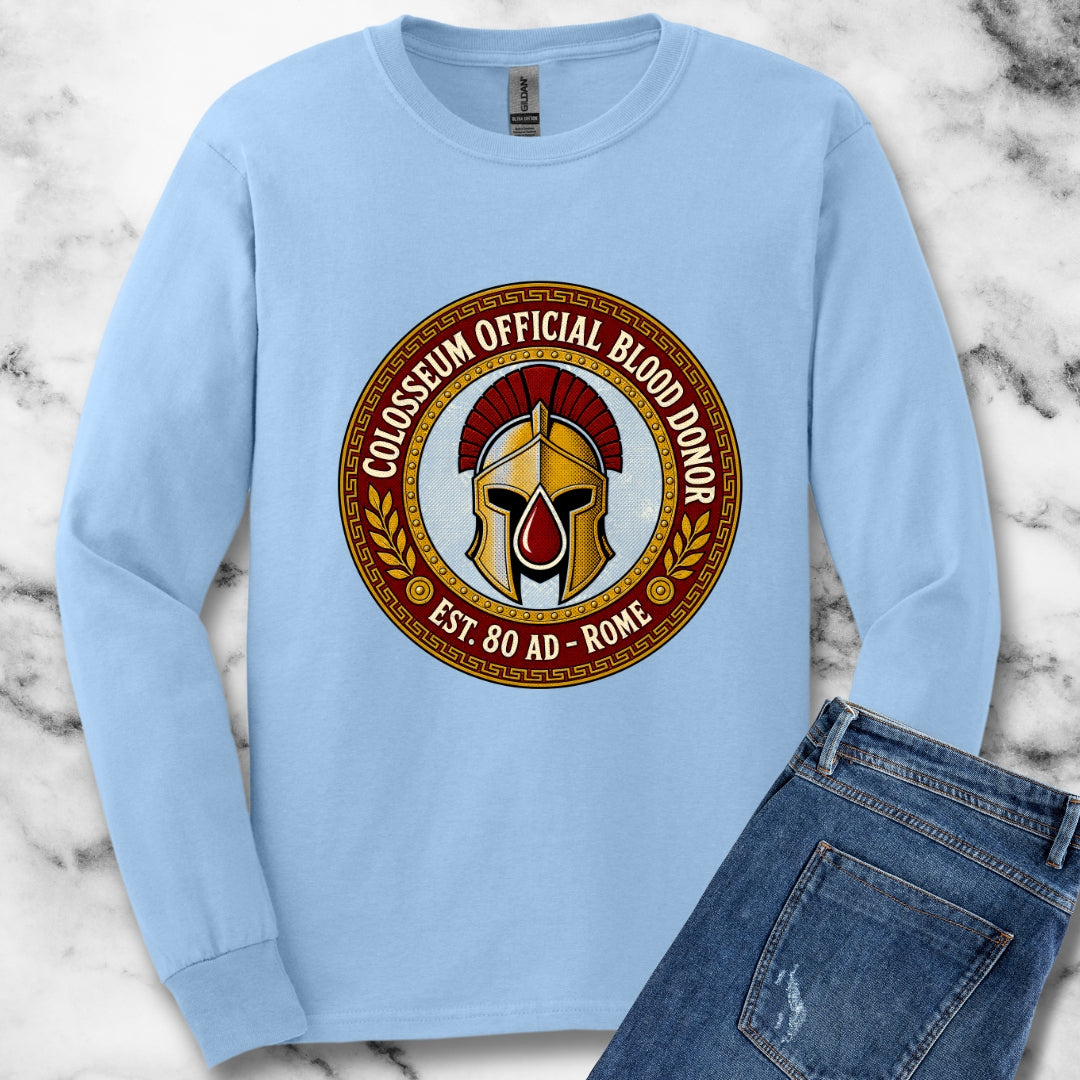 Colosseum Official Blood Donor Light Unisex Long Sleeve Tee
