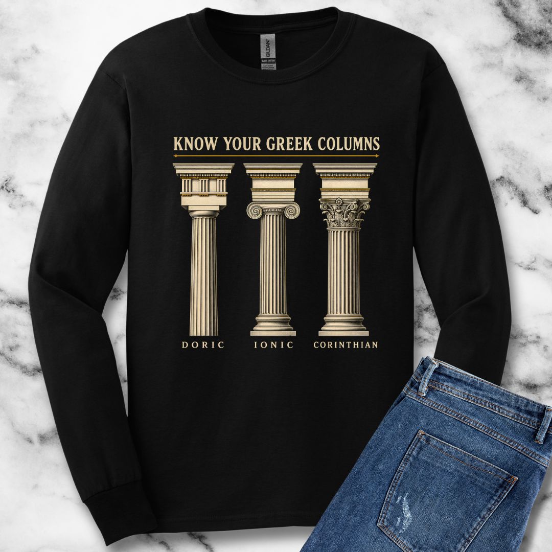 Know Your Greek Columns Unisex Long Sleeve Tee