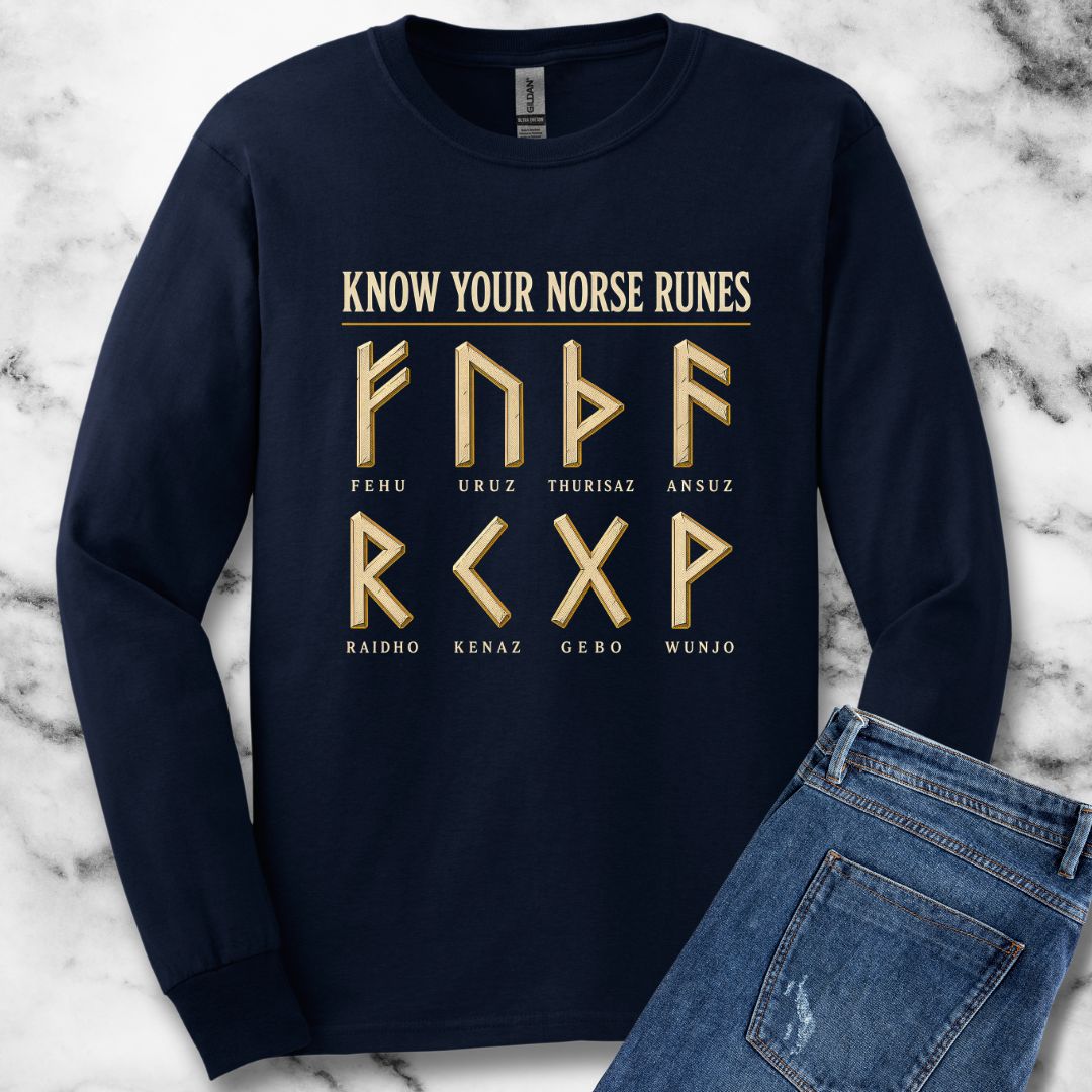Know Your Norse Runes Unisex Long Sleeve Tee