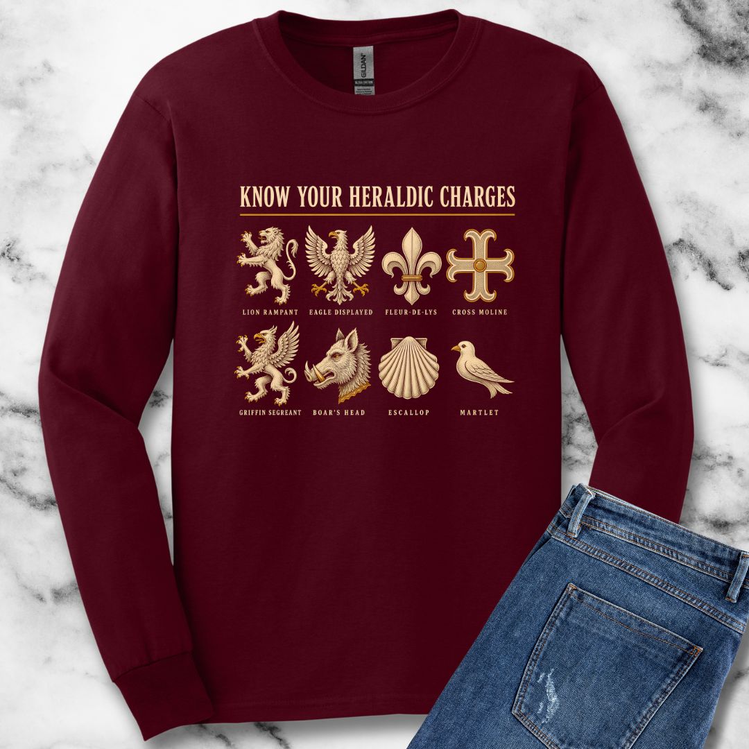 Know Your Heraldic Charges Unisex Long Sleeve Tee