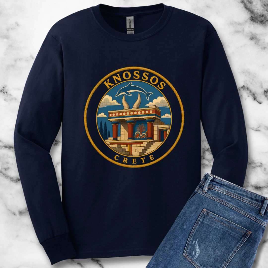 Knossos Crete Palace Patch Unisex Long Sleeve Tee