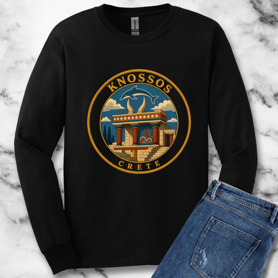 Knossos Crete Palace Patch Unisex Long Sleeve Tee