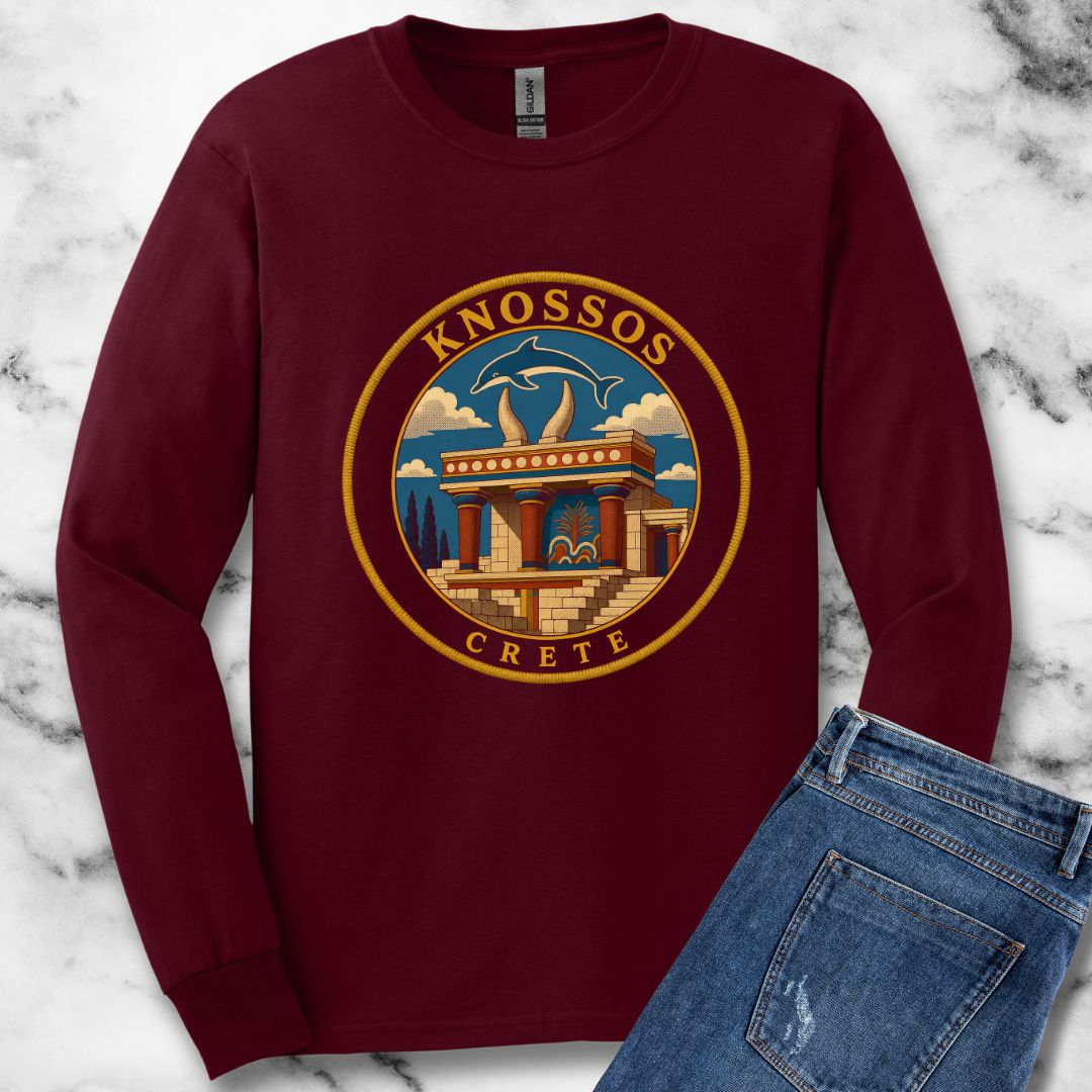 Knossos Crete Palace Patch Unisex Long Sleeve Tee