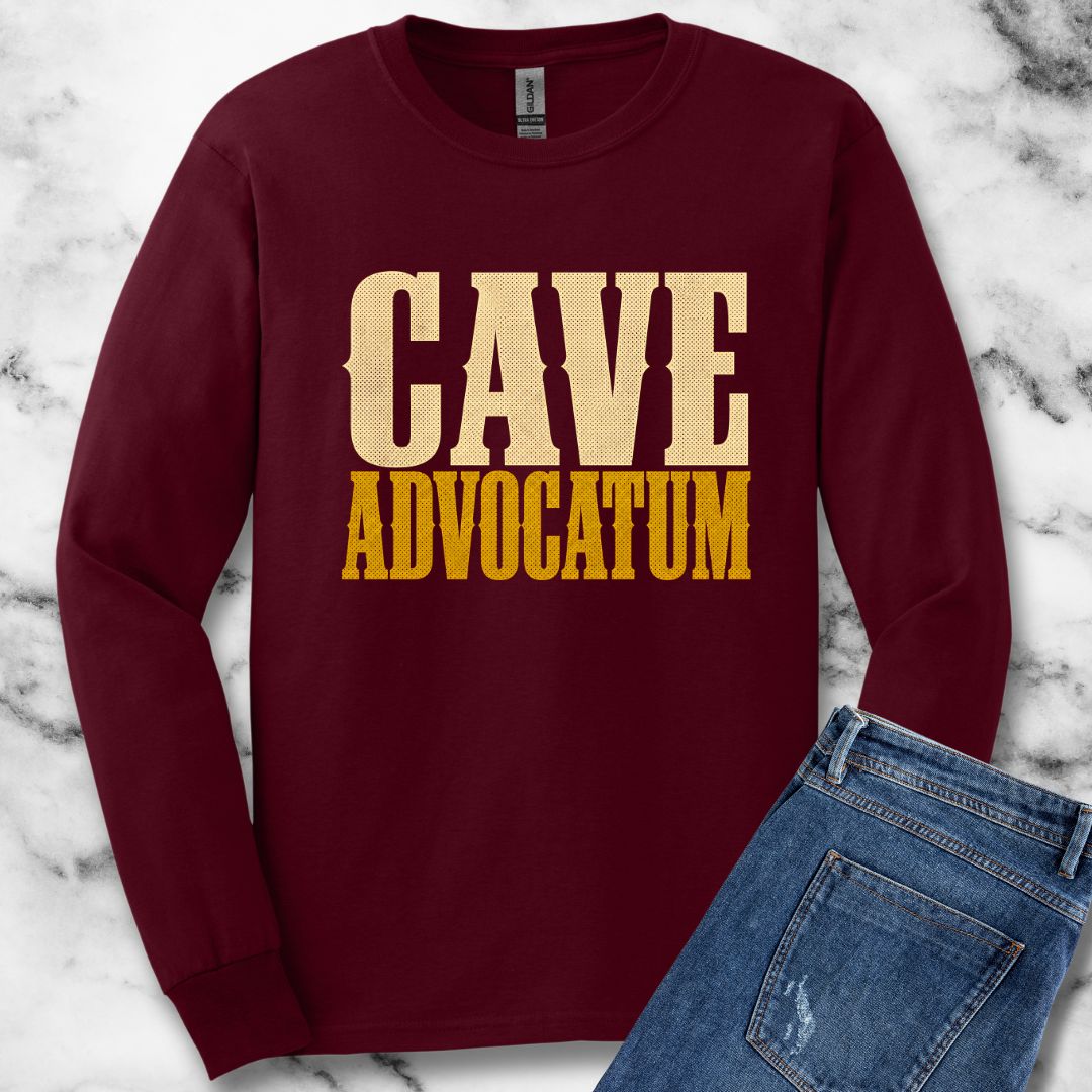 Cave Advocatum Beware the Lawyer Unisex Long Sleeve Tee
