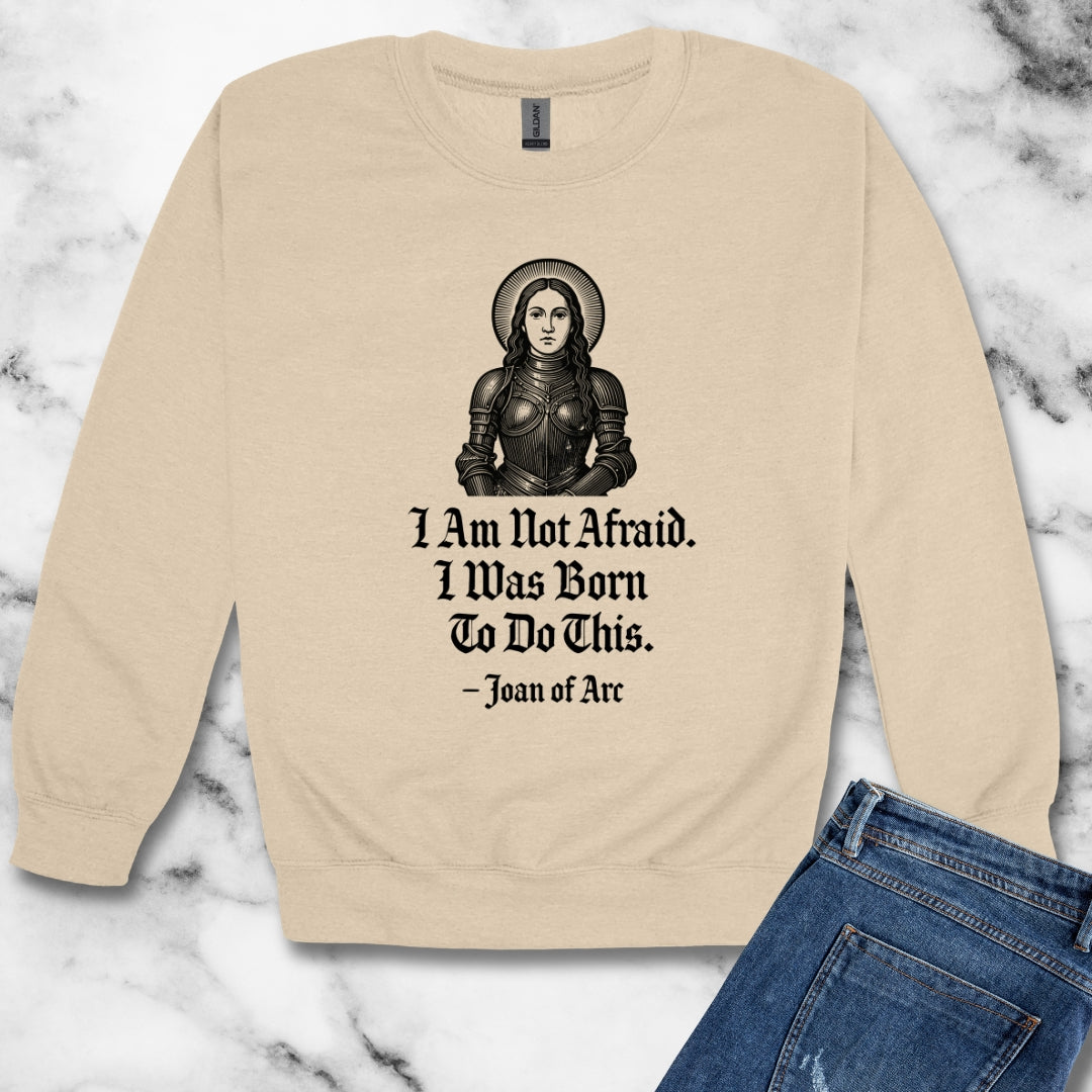 Joan of Arc Born to do this Quote Unisex Heavy Crewneck Sweatshirt