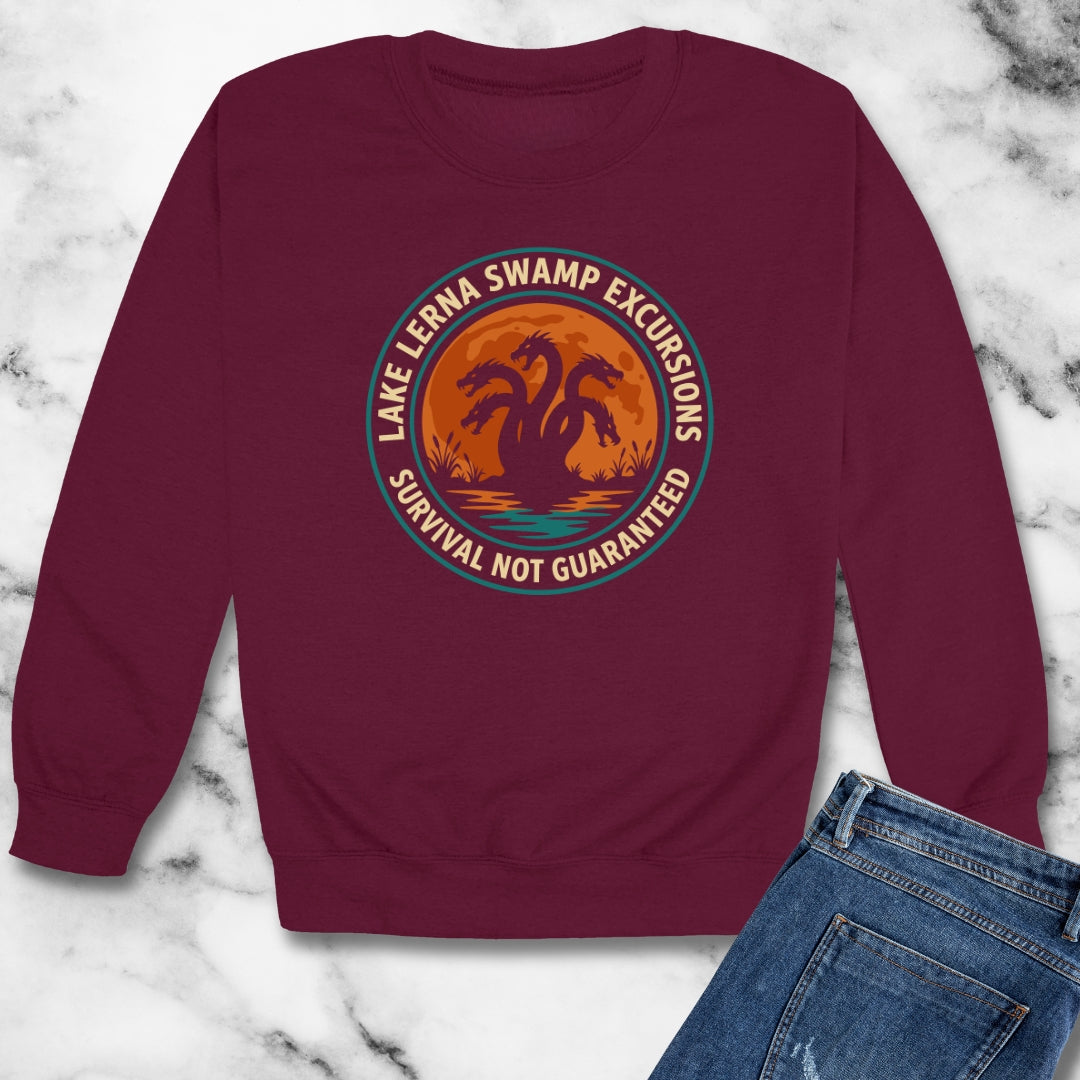 Hydra Lerna Swamp Excursions Unisex Heavy Crewneck Sweatshirt