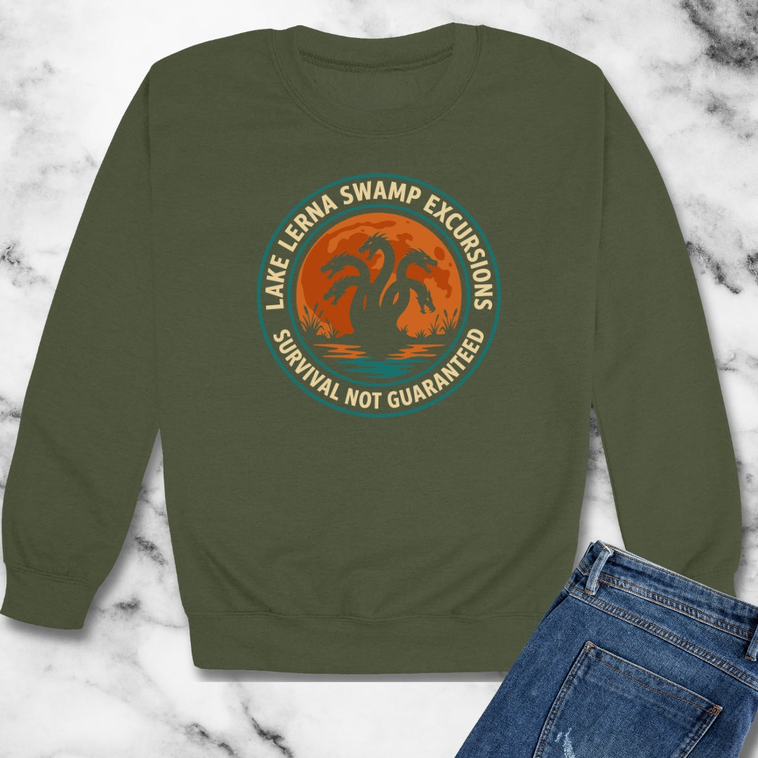 Hydra Lerna Swamp Excursions Unisex Heavy Crewneck Sweatshirt