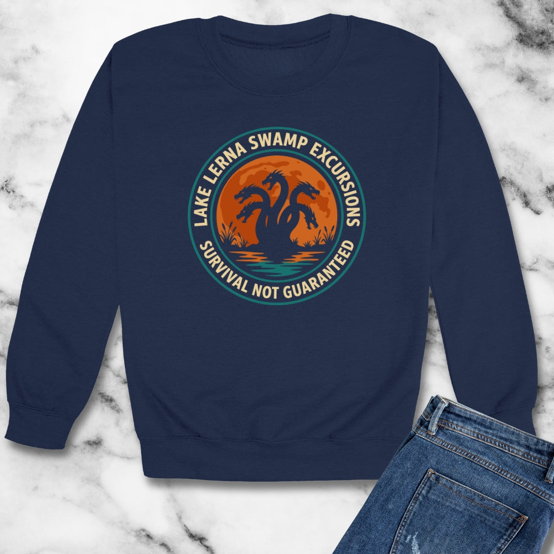 Hydra Lerna Swamp Excursions Unisex Heavy Crewneck Sweatshirt