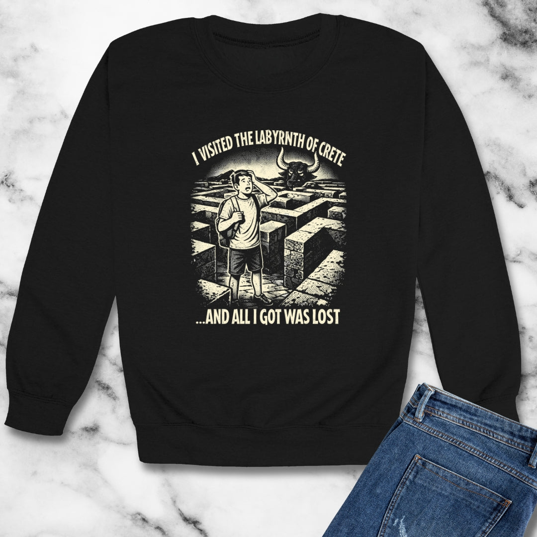 Labyrinth of Crete I Got Lost Unisex Heavy Crewneck Sweatshirt