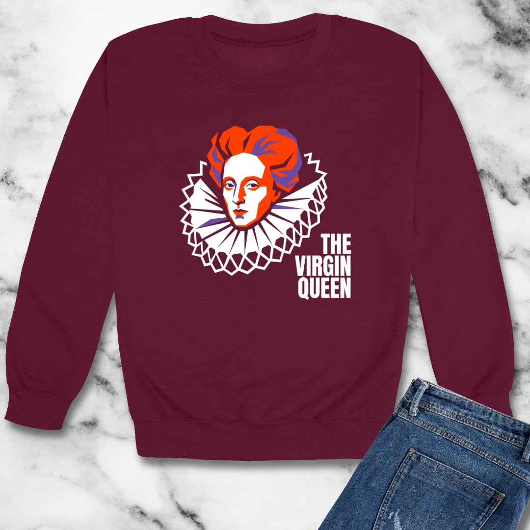 Queen Elizabeth I Virgin Queen Unisex Heavy Crewneck Sweatshirt
