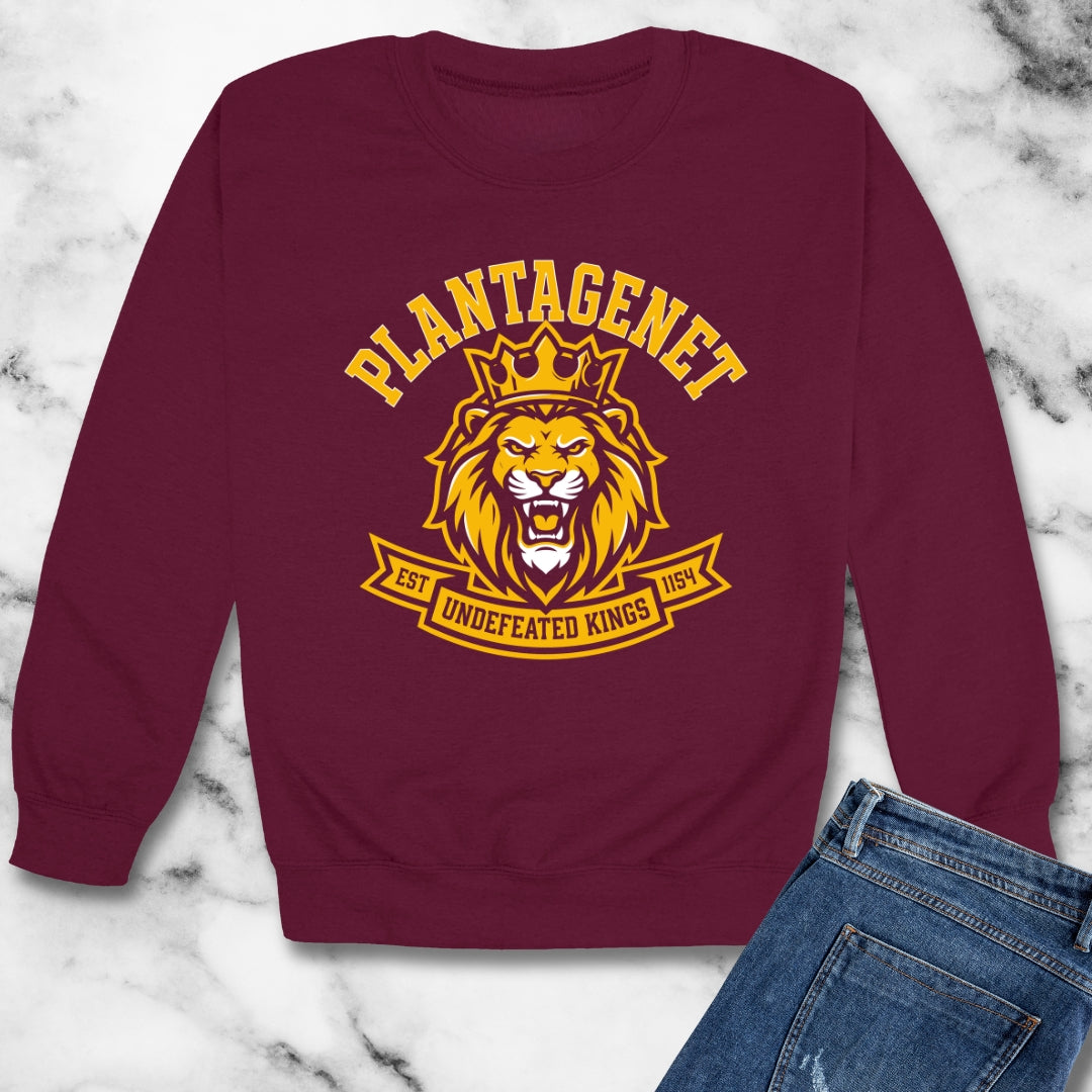 Plantagenet Dynasty Undefeated Lion Unisex Heavy Crewneck Sweatshirt